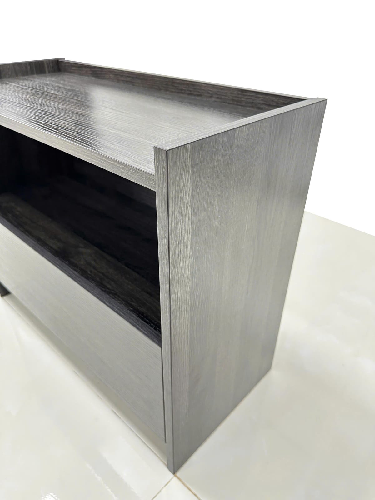 Dark Gray Robin Nightstand - 1 Drawer Storage for Bedroom