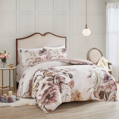 Multicolor Polyester Queen Shabby Chic Duvet Set with Shams