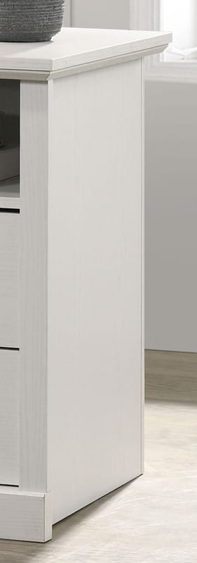 Elettra White 2-Drawer Nightstand - USB Charging Ports