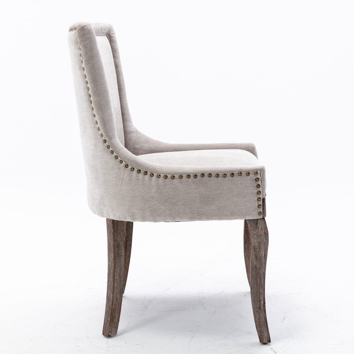 A&A Furniture Ultra Side Dining Chair - Beige Set of 2