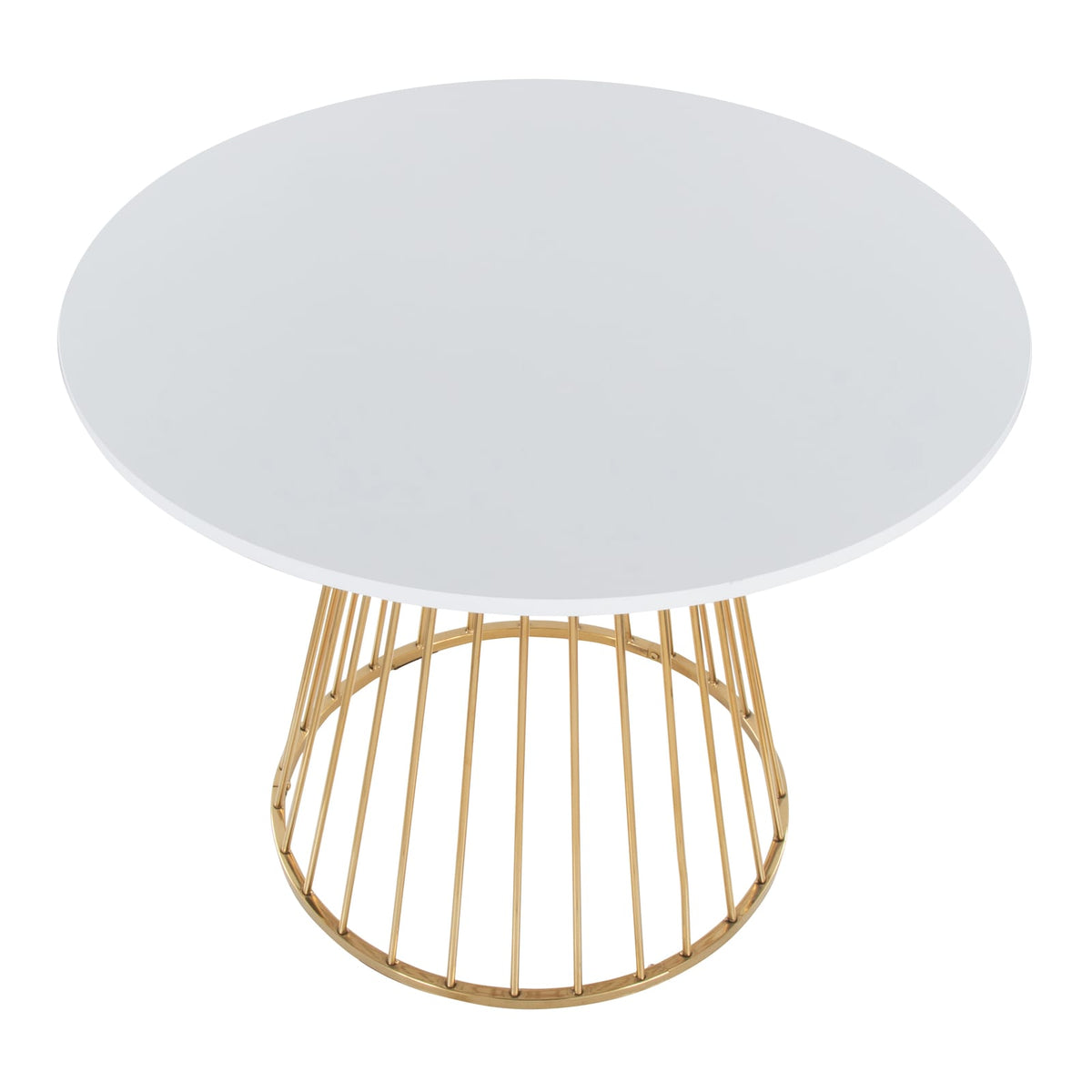 Glam Dining Table with Metal and Wood Finish for Dining Room