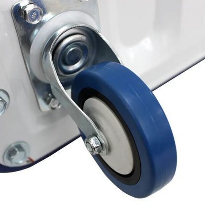 Blue Steel Folding Hand Truck for Heavy Duty Warehouse Storage