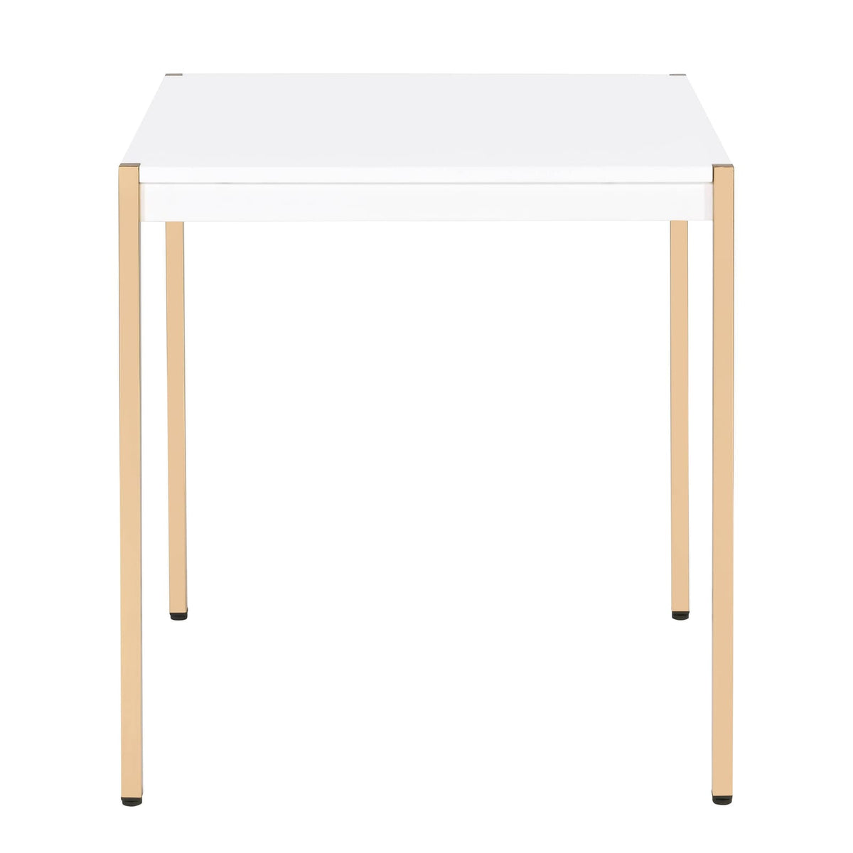 White Gold Square End Table - Modern Living Room Table