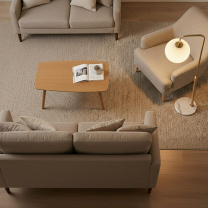 Tall White Marble Floor Lamp - Reading & Study Light