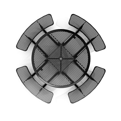 Black Round Patio Table with Umbrella Hole