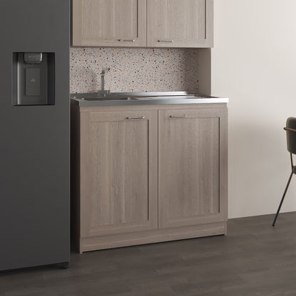 Zurich 39" Wide Utility Sink - Gray MDF Base Cabinet