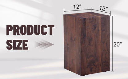 12x12 Walnut Wood Grain Coffee Table - MDF Side Table for Living Room