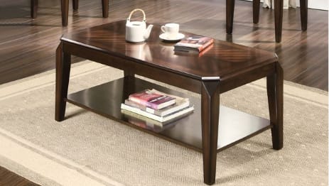 Docila 3PC Coffee & End Table Set - Walnut Finish
