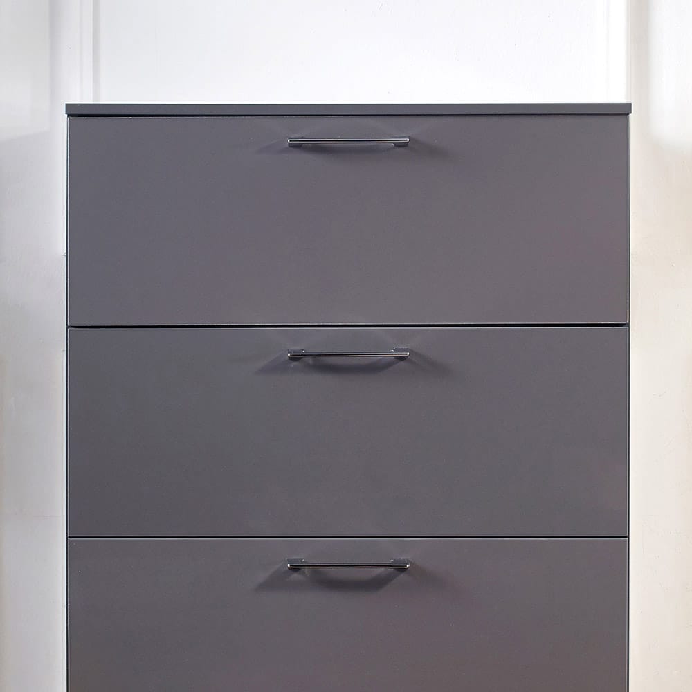 Dark Gray Solid Wood 4-Drawer Dresser - Jumbo Size