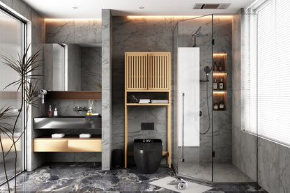 Bamboo Toilet Storage Rack - Maximize Bathroom Space for Living Room