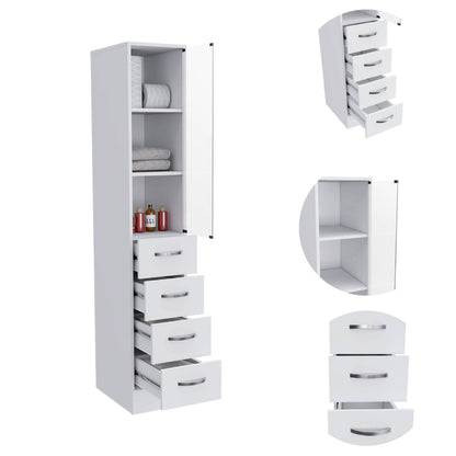 White Particle Board Bathroom Storage Cabinet Set for DIY Renovation