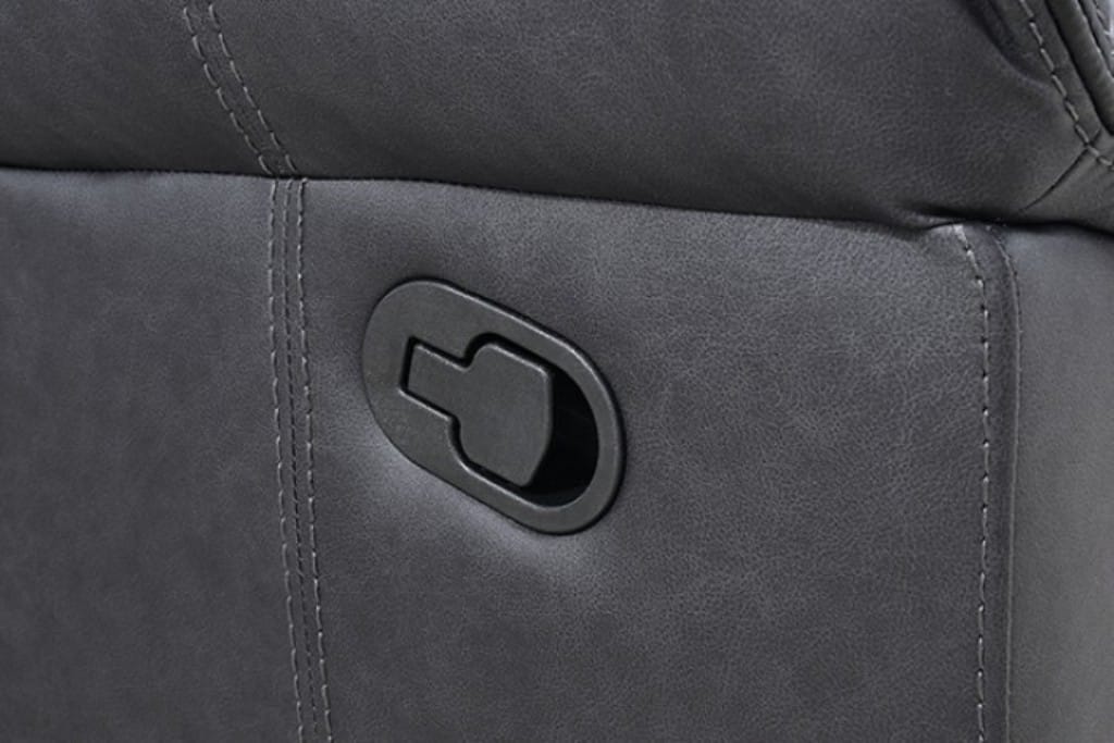 Transitional Black Leather Glider Recliner - Primary Living Space