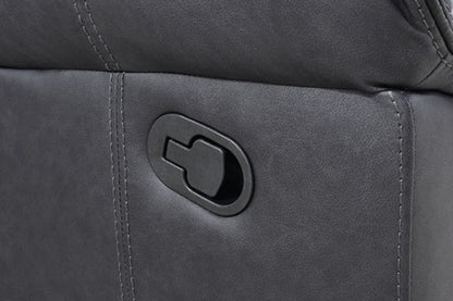 Transitional Black Leather Glider Recliner - Primary Living Space