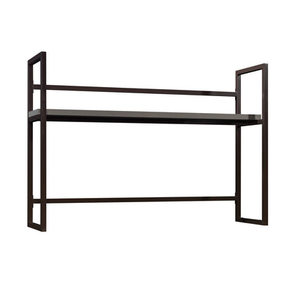 Hutch with 1-Inch Thick Top - Brown Display Shelf