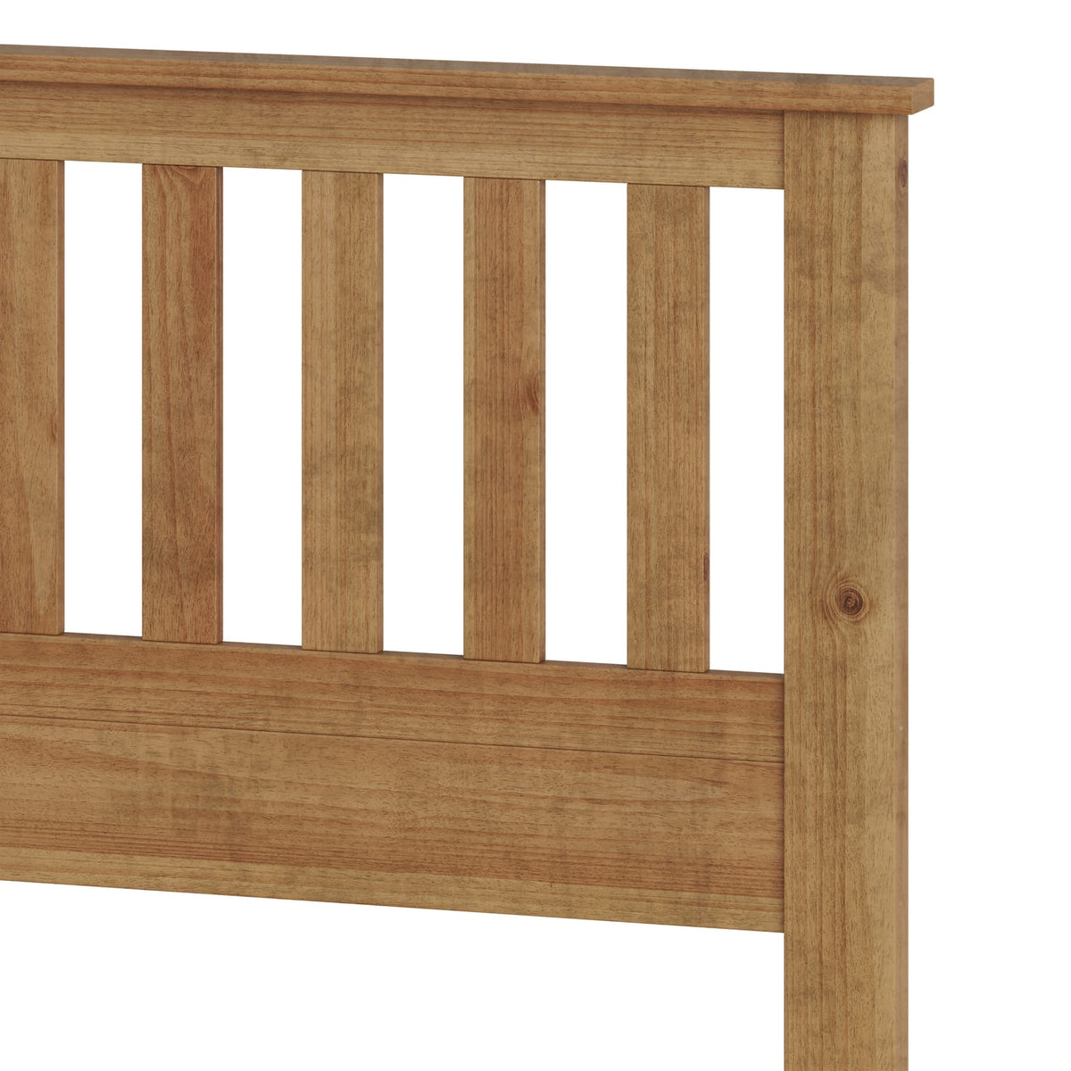 Mission Style King Bed Frame with Integrated Slat System for Bedroom