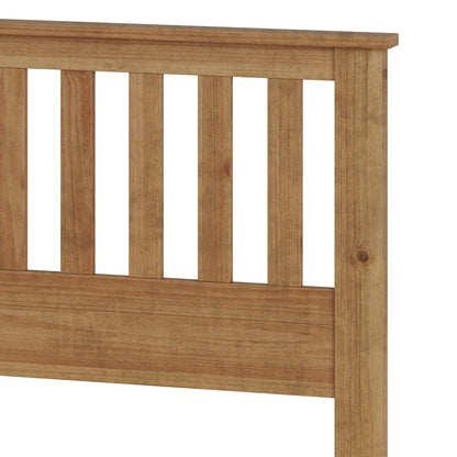 Mission Style King Bed Frame with Integrated Slat System for Bedroom