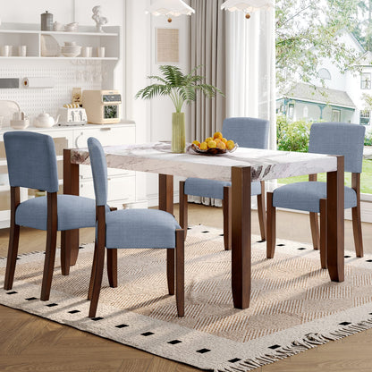 Gray & White Dining Table Set - Seats 4 for Dining Room