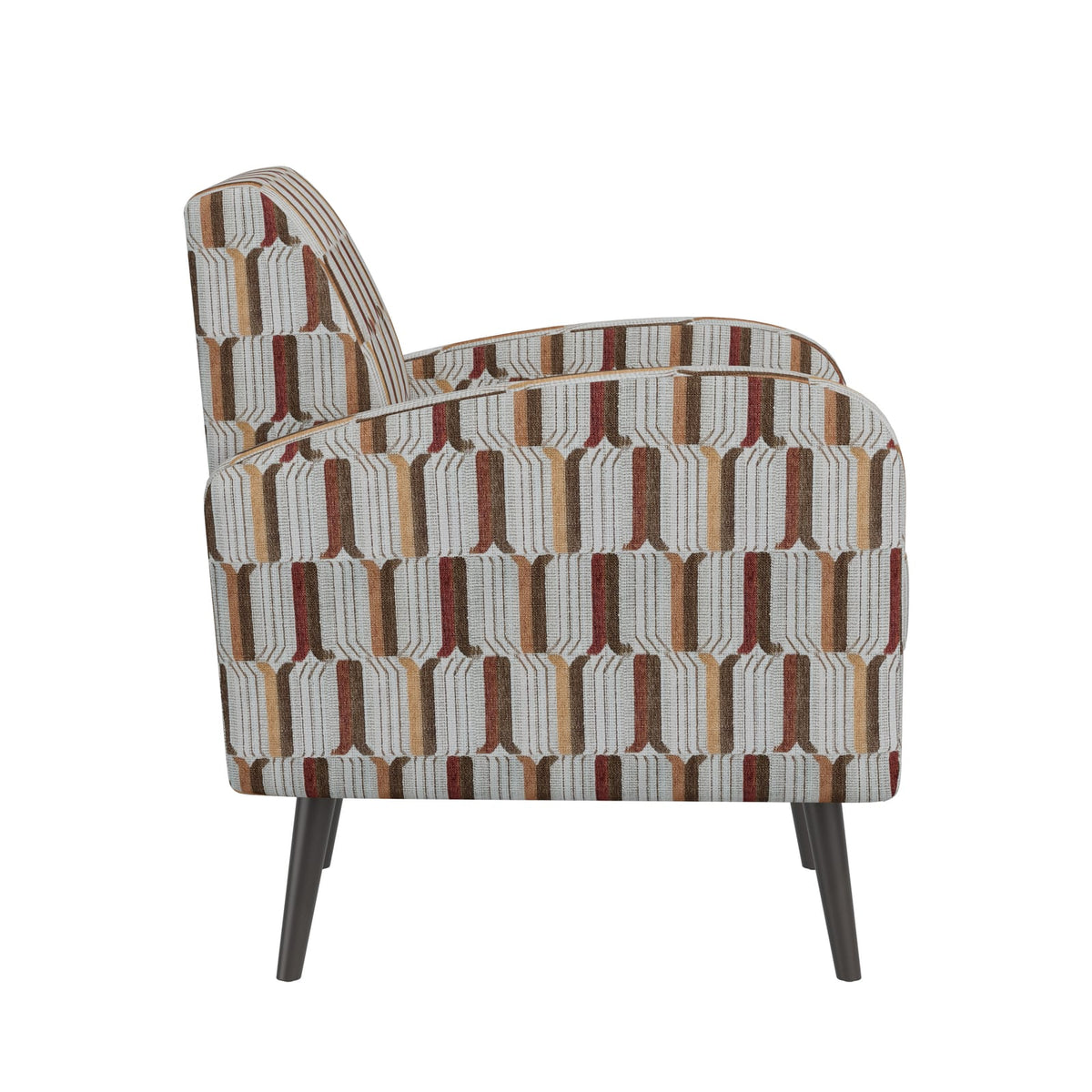 Red Plywood Accent Chair for Stylish Living Room Seating