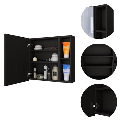 Wenge Particle Board Medicine Cabinet with Mirror Bathroom Upgrade