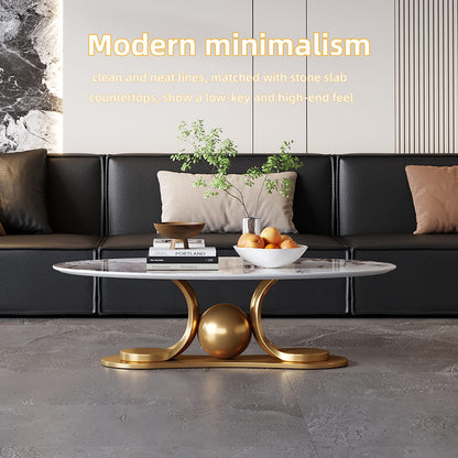 Gold Metal Coffee Table - Modern Design for Living Room