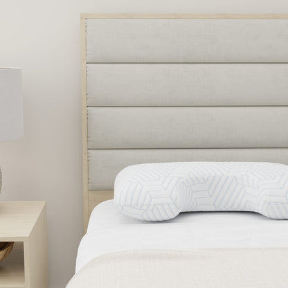 White+Blue Cooling Pillow - 29x16.5 Inch