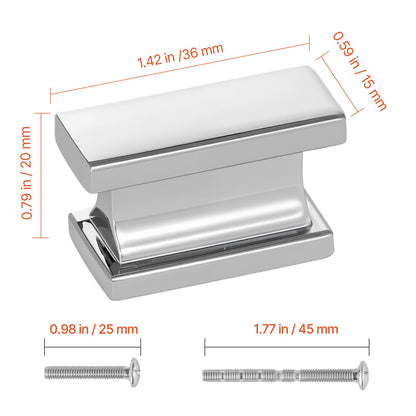 Silver Zinc Drawer Knobs 10 Pack Cabinet Hardware
