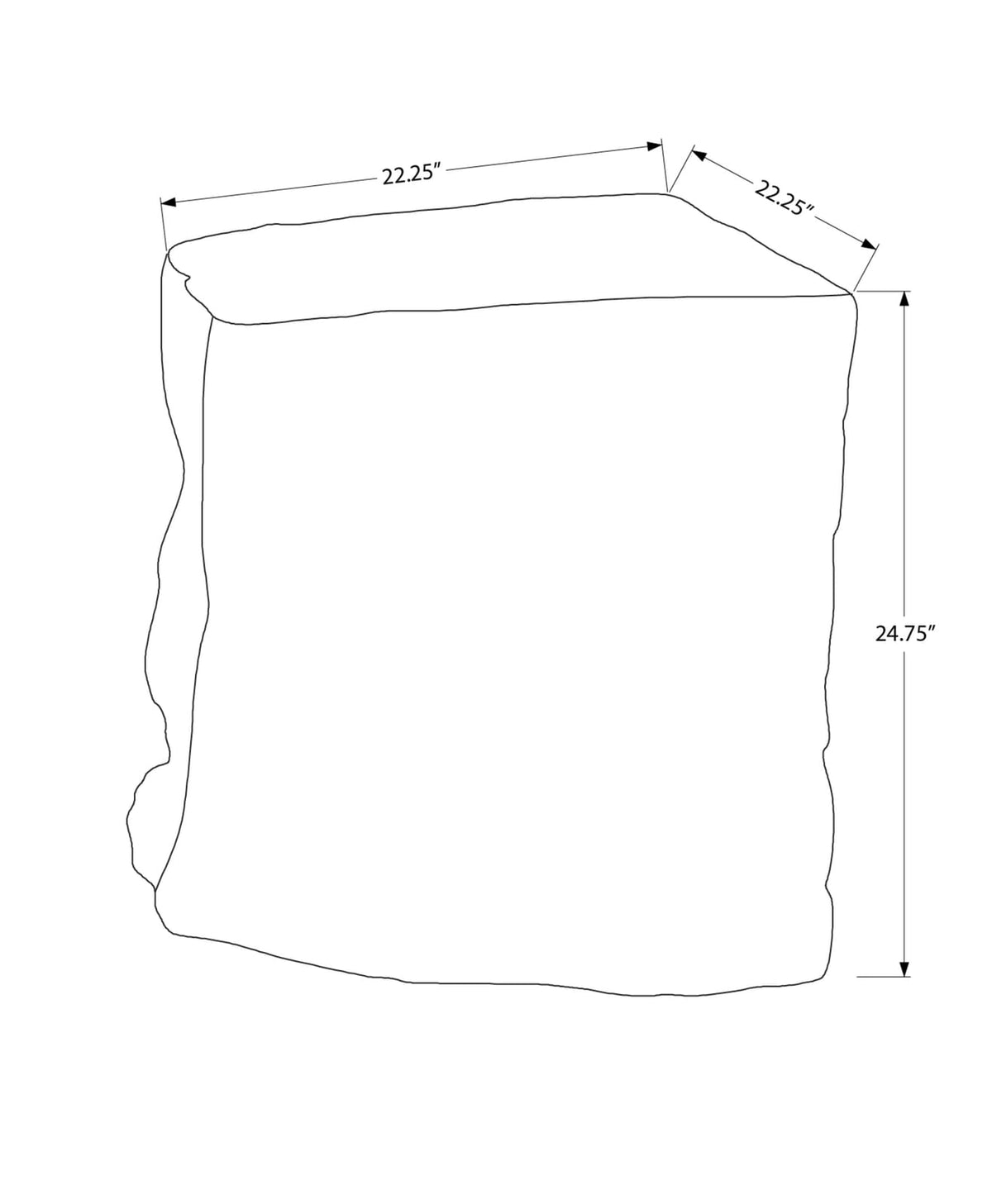 Grey Magnesium Oxide Accent Table for Poolside or Garden Use
