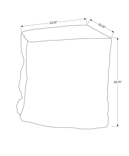 Grey Magnesium Oxide Accent Table for Poolside or Garden Use