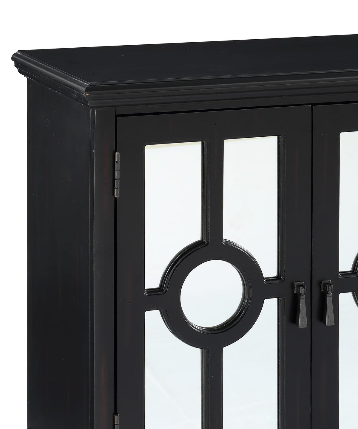 Antique Black Accent Chest - 28" Storage Cabinet