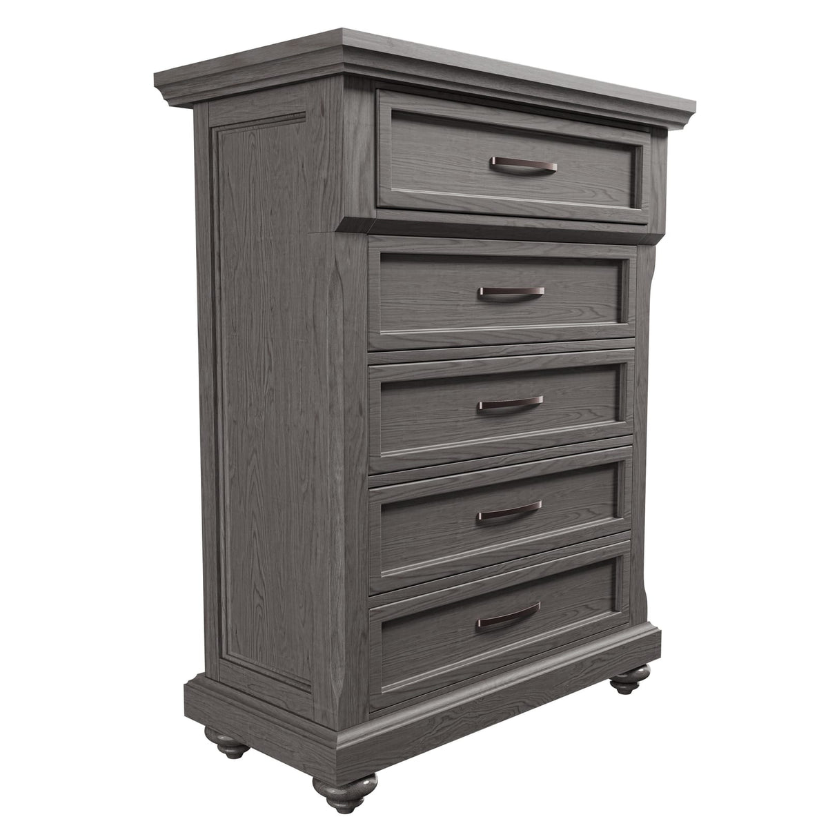Antique Gray Bedroom Chest - 40" Wide Dresser