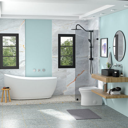 16x12 Matte Black Ceramic Bathroom Sink Vanity