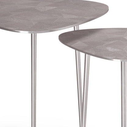 Gray Iron Nesting Tables - 2 Piece Set