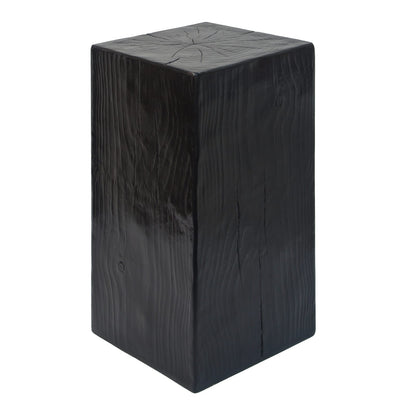Black Fiberglass End Table - Outdoor Patio Table