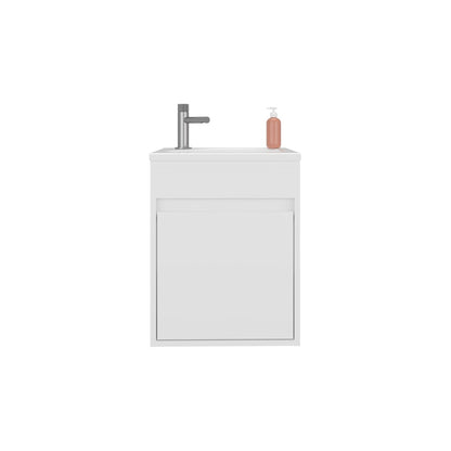 Sutcliffe Vanity Sink - White Engineered Wood Bathroom Vanities