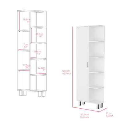 White Bathroom Storage Cabinet - 82" Wide