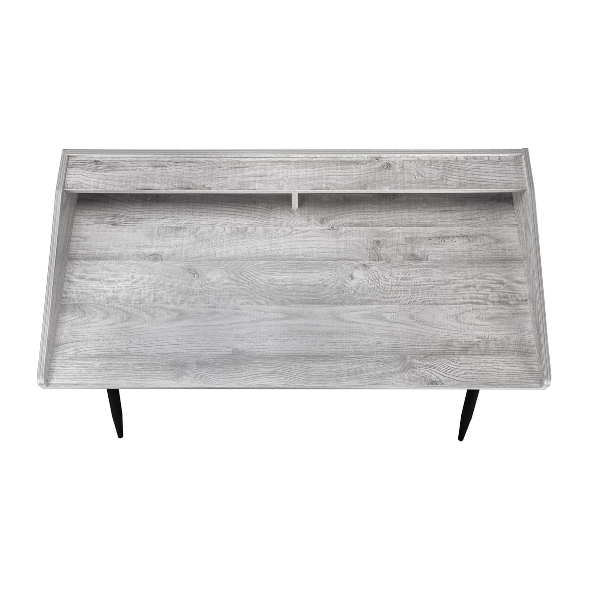 Grey Computer Desk with Hutch - 48" L Workstation