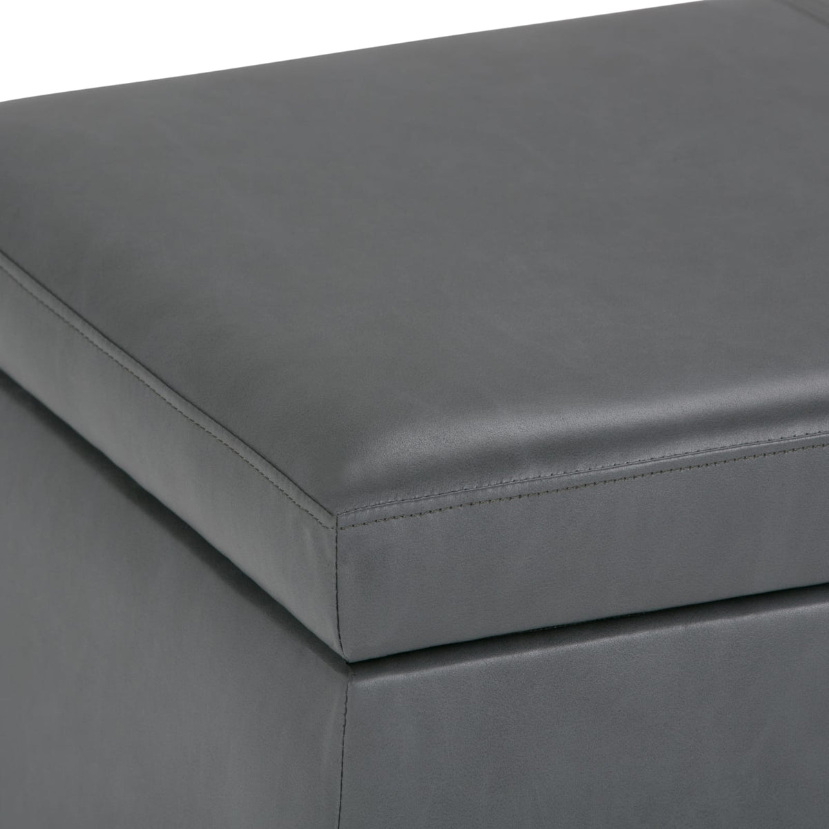 Dark Gray Storage Ottoman Bench - Spacious & Stylish