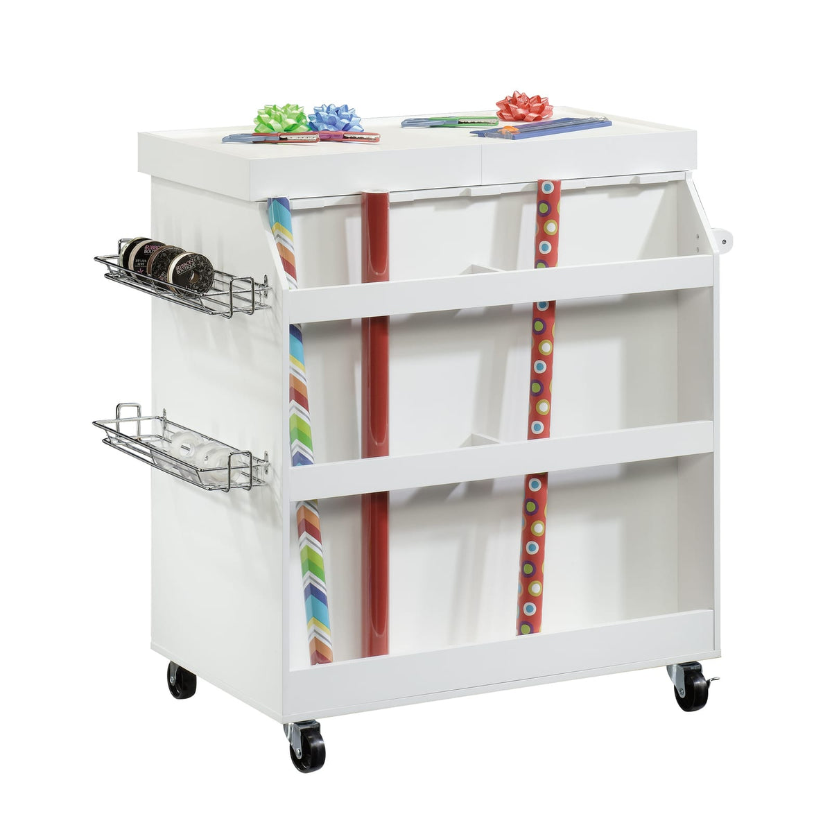 White Traditional Craft Cart - 37" Tool Cabinet