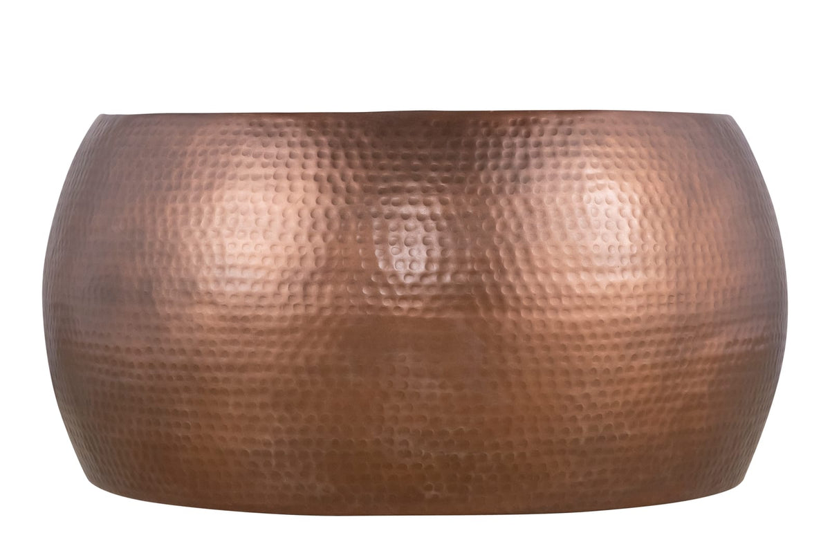 Copper Round Coffee Table - 32 Inch Modern Design