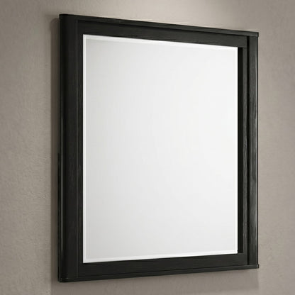 Black Opel Dresser Mirror - Large Rectangular