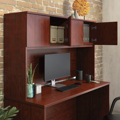 Red Filing Cabinet with Cable Management - 60 Inch Office Storage
