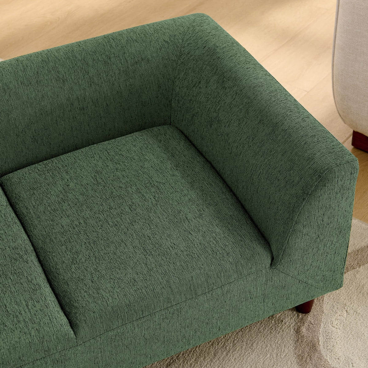 Olive Green Foam Pet Sofa - Backrest & Armrests for Medium Dogs