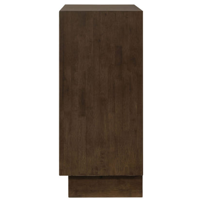 Dark Brown 4-Drawer Chest - Compact Storage for Bedroom