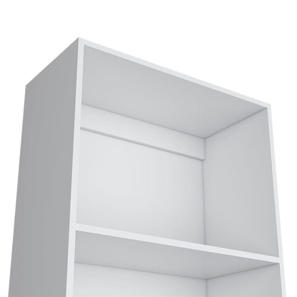 White Bookcase Benzoni - 4 Tier Storage Shelves