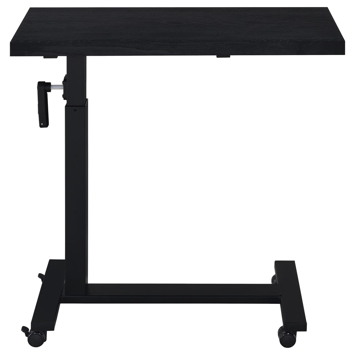 Black Height Adjustable C-Table - 27 to 39 Inch Range for Living Room