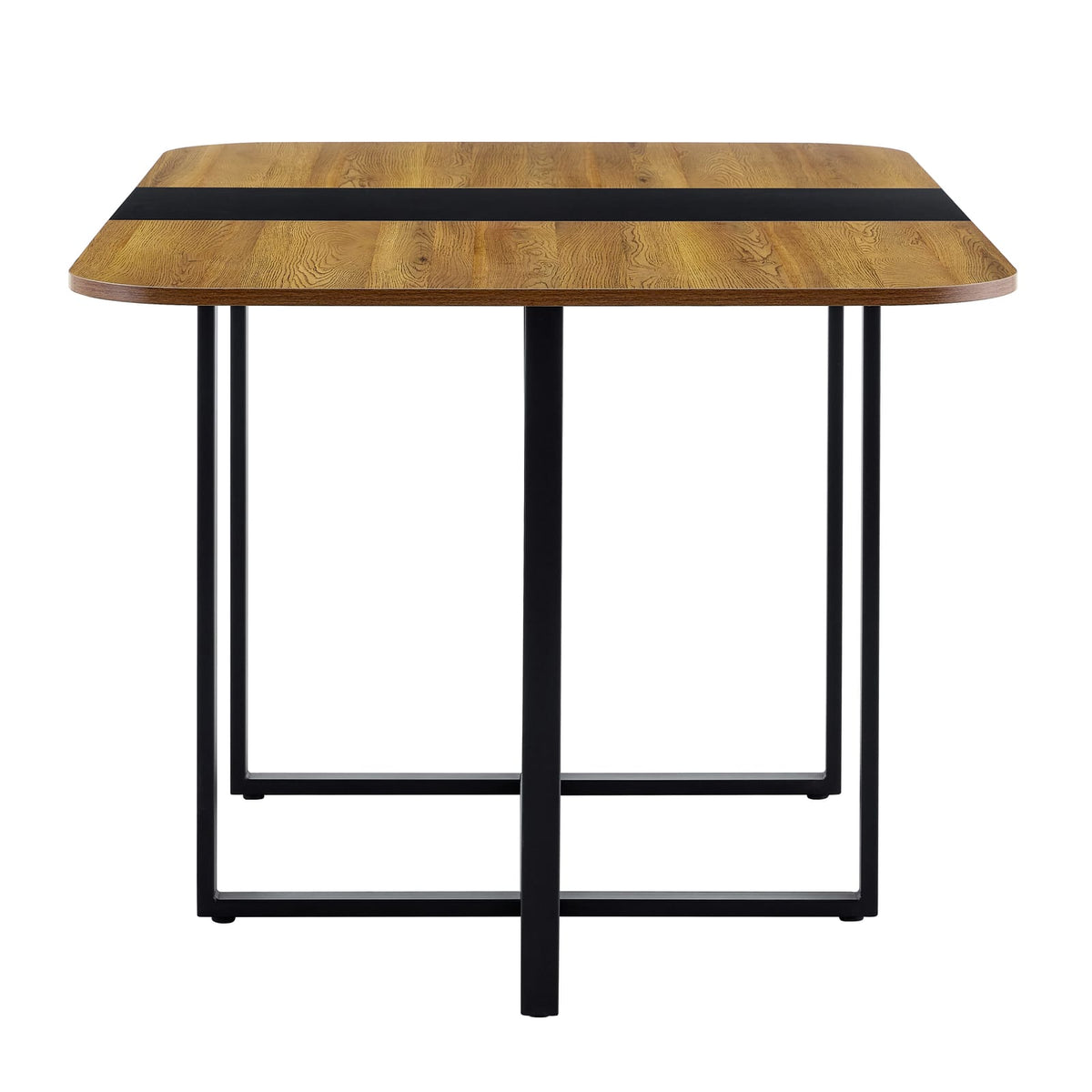 Black Wood Dining Table - 60" Modern Tabletop