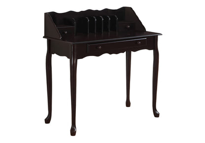 36 Inch Cherry Wood Secretary Desk with Storage Drawers