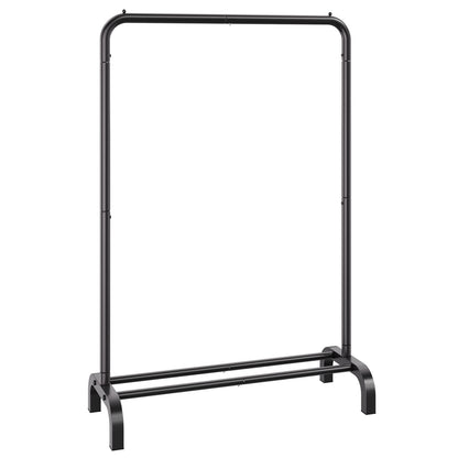 Black Steel Clothes Rack with Hanging Rod - Bedroom Storage