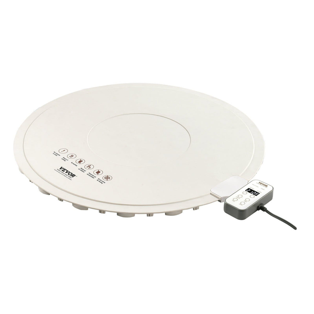 Beige Electric Warming Tray for Kitchen Food Storage and Buffet