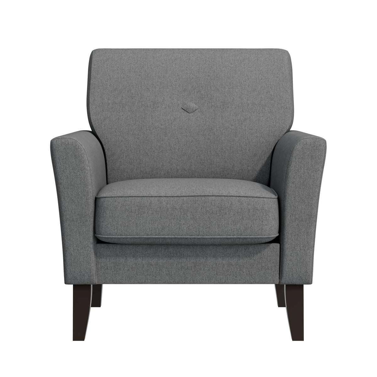 Gray Plywood Accent Chair with Boucle Fabric Upholstery for Living Room